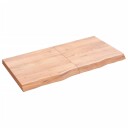 vidaXL Vegghylle lysebrun 120x60x6 cm behandlet heltre eik