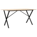  Salongbord X-ramme 140x80x75 cm heltre furu og støpejern 3282698