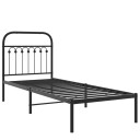  Sengeramme i metall med hodegavl svart 75x190 cm 8721102644795