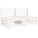 Utendørs midtsofaer 2 stk hvit heltre furu 825640
