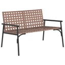  Hagebenk svart 113x79x75 cm poly rattan