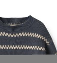 Wheat Jacquard Pullover Harlow   Navy   110