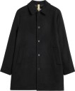Brixtol Textiles T Coat Wool   BLACK MELANGE   L