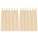  Gardiner med gardiner 2 pcs Krem 140x140cm Polyester