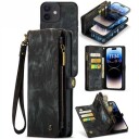 Caseme 2-i-1 Multifunksjonell iPhone 12/12 Pro Lommebok-deksel Svart