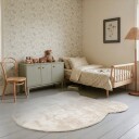 Barneteppe Aranga Super Soft Bear beige Størrelse: Ø 120 cm
