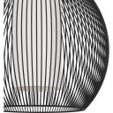 Eglo Razoni 1 Pendellampe I Sort Trådstål Med Satineret Hvitt Glasskjerm Inni