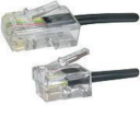 MicroConnect 10m RJ-11 til RJ-45 Nettverkskabel - Svart