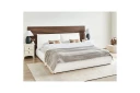 Dubbelsäng Beliani Vinay med lamellram Beige, 160x200 cm White 180x200 -