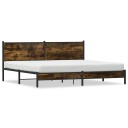  Sengeramme i metall uten madrass røkt eik 200x200 cm 3301380