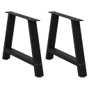  Salongbordben A formet 2 stk svart 60 x 42 43 cm stål