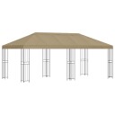 vidaXL Hage Gazebo 6 x 3 m Beige Polyester og stål 190 gsm
