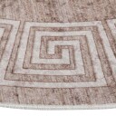 vidaXL Vaskbart teppe φ120 cm beige sklisikker