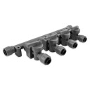 Kegland Duotight Manifold 4 uttak med stengeventiler og push-fit