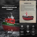 Heng Tug Boat Radiostyrt mini Slepebåt 686 Svart