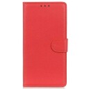 INCOVER Samsung Galaxy M12 Litchi Skinndeksel med Lommebok - Rød