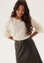 Object Objlucie L/S Re O-Neck Top Noos White 44