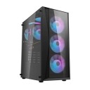 Darkflash DK352 Plus Miditower Kabinett med 4 Fans Svart