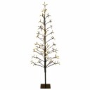 vidaXL LED-lysslynge juletre Svart 150 cm Stål 164 LED-lys