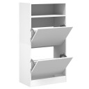  Skohylle hvit 60x34x116 cm konstruert tre 8721012382510