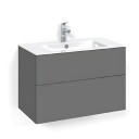 Macro Design Crown Plain/push-open Servantskap 2 Skuff - med Light Servant Antrasitt / 80cm 8