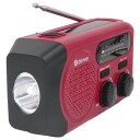 Denver SCR-2010 Rød Solcellevevradio med Lommelykt