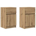  Nattbord 2 stk artisan eik 39x35x65 cm konstruert tre