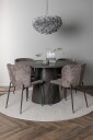 Venture Home   Spisegruppe Lanzo med 4 stk stoler Modesto   Svart