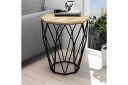 Bojana Sidebord Rundt 46 cm - Natur/Svart