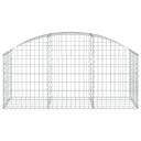vidaXL Gabionkurv buet 150x50x60/80 cm galvanisert jern