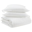 Vidaxl Dyne med pute 3 pcs Hvit Dun
