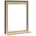  Baderomsspeil med hylle Svart 50 x 12 x 60 cm Konstruert tre