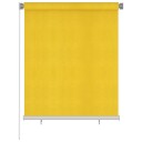 vidaXL Utendørs rullegardin 120x140 cm gul HDPE