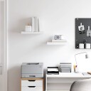 vidaXL Flytende vegghyller 2 stk hvit 40x23x3,8 cm MDF