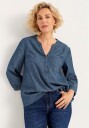 Denimbluse med brystlomme