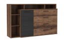 Kommode Pitchcombe 153 cm   Brun|Svart