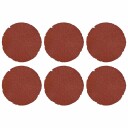  Stepping Stone 6 pcs Rød Ø 45 x 1,8 cm Gummi