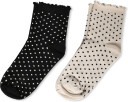 Becksöndergaard Dotted Frilla Short Sock 2 Pack   Cream   39 41