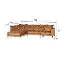 Hjørnesofa HOME4YOU Lartes brun Venstre hjørne   Brun
