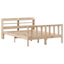  Sengeramme uten madrass hvit 135x190 cm heltre furu 3306570