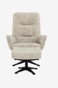 AC Design Furniture   Suton hvilestol med fotskammel med høy rygg svingbar og glidelås   Beige