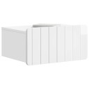  Vegghengt Nattbord 2 pcs Høgglans hvit 49 x 34,5 x 24 cm