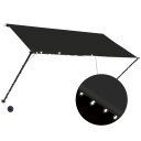 vidaXL Uttrekkbar markise med LED 250x150 cm antrasitt