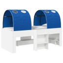  Seng med tunnel 4 pcs Hvit og blå Konstruert tre
