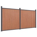  Gjerdepanel brun 353x186 cm WPC