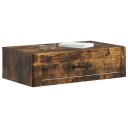 vidaXL Vegghengt Sidebord Røkt Eik 59 x 34,5 x 17 cm Konstruert tre