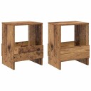 vidaXL Magasinreol 2 pcs Gammelt tre 35 x 30 x 45 cm