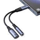 Joyroom USB-C til 3,5mm Lydadapter 2-i-1 Svart