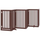 Vidaxl Hundeport Sammenleggbar 6 Paneler Brun 300 cm Poppeltre