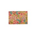 Rxs Dørmatte kokosfiber "Hello" med blomster